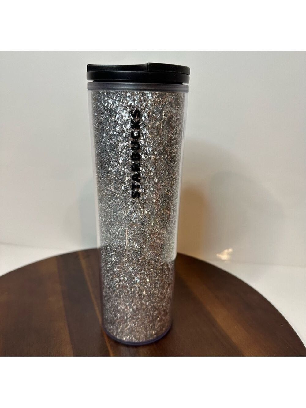 Starbucks 2020 Holiday Silver Glitter Travel Mug 16 oz Insulated Tumbler